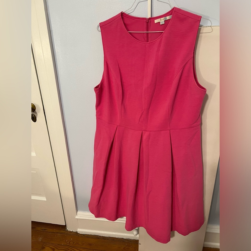 Boden Hot Pink Sleeveless Fit-and-Flare Dress